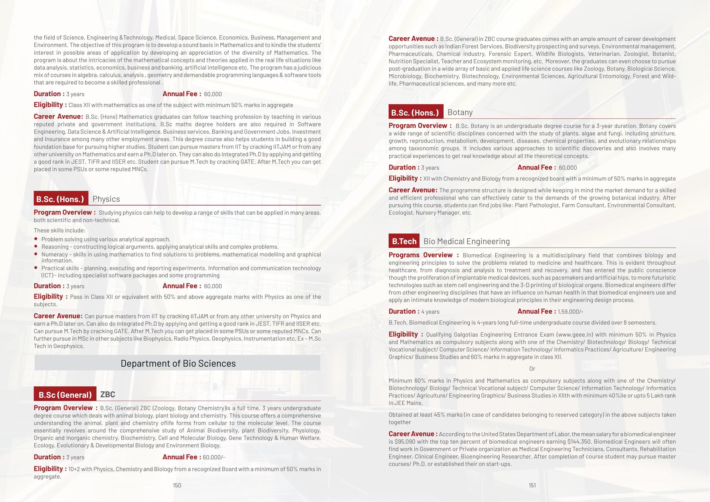Galgotias University, Gautam Buddh Nagar Non-Engg. Prospectus 2021-22 - Page 97