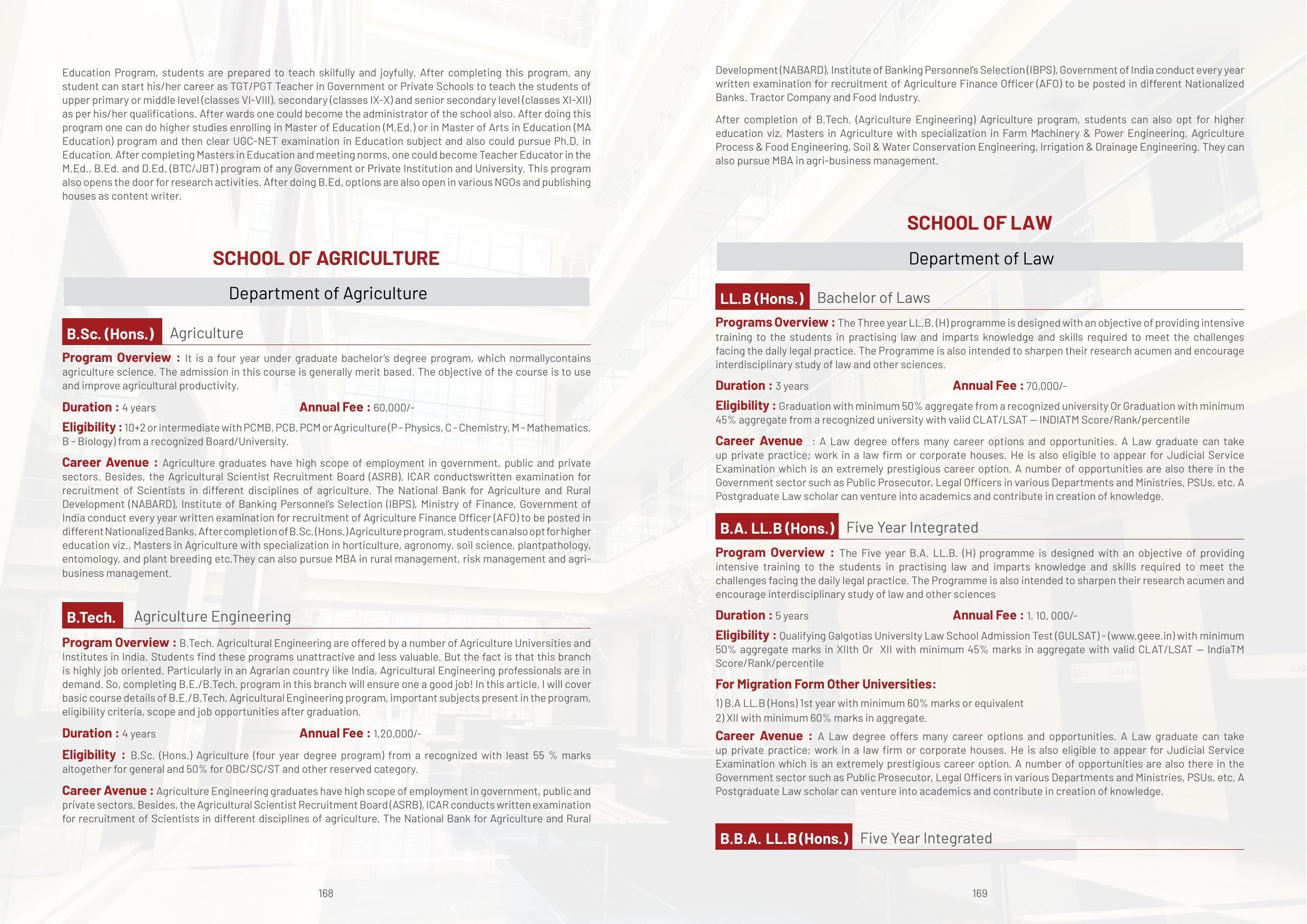 Galgotias University, Gautam Buddh Nagar Non-Engg. Prospectus 2021-22 - Page 106