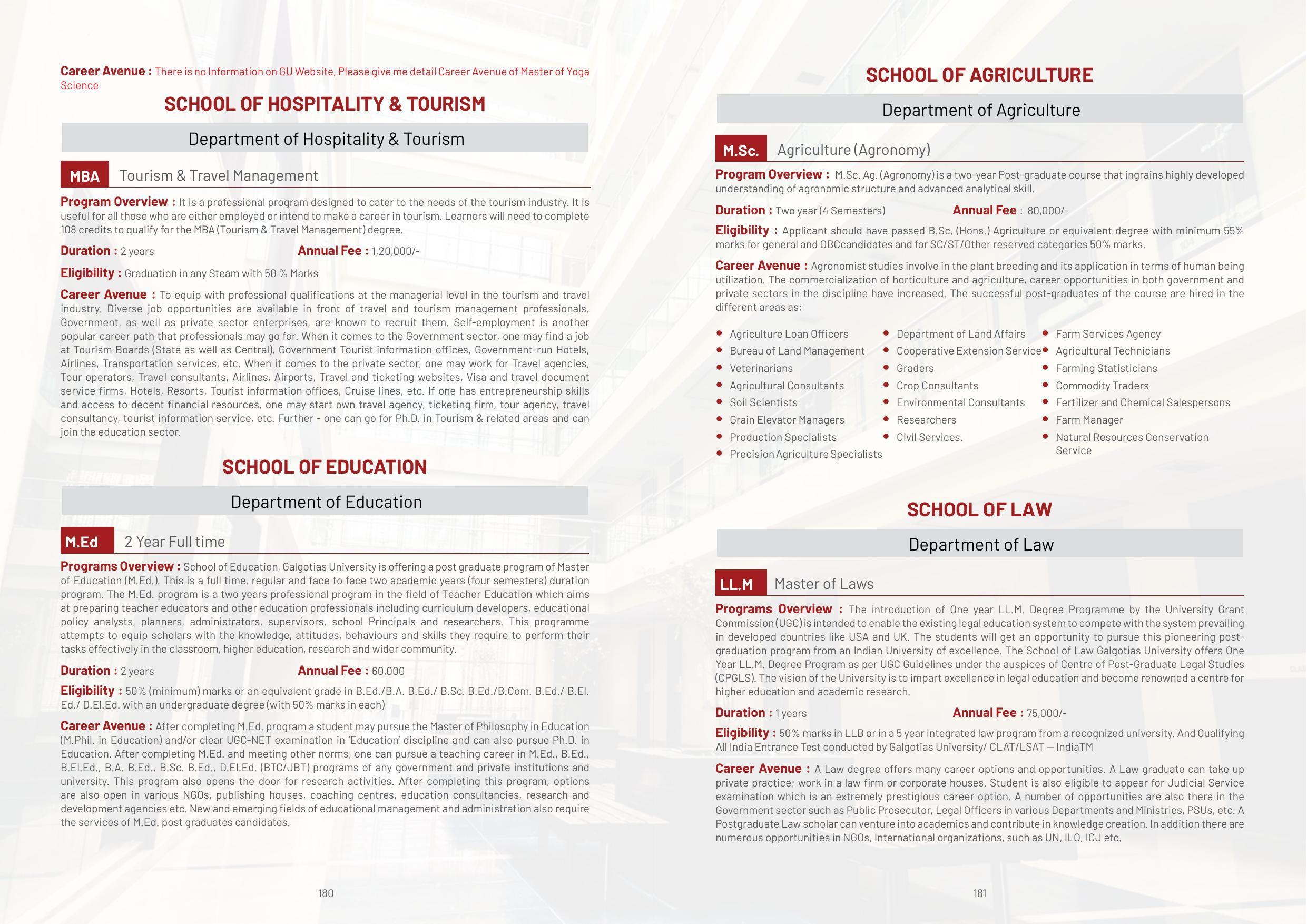 Galgotias University, Gautam Buddh Nagar Non-Engg. Prospectus 2021-22 - Page 112