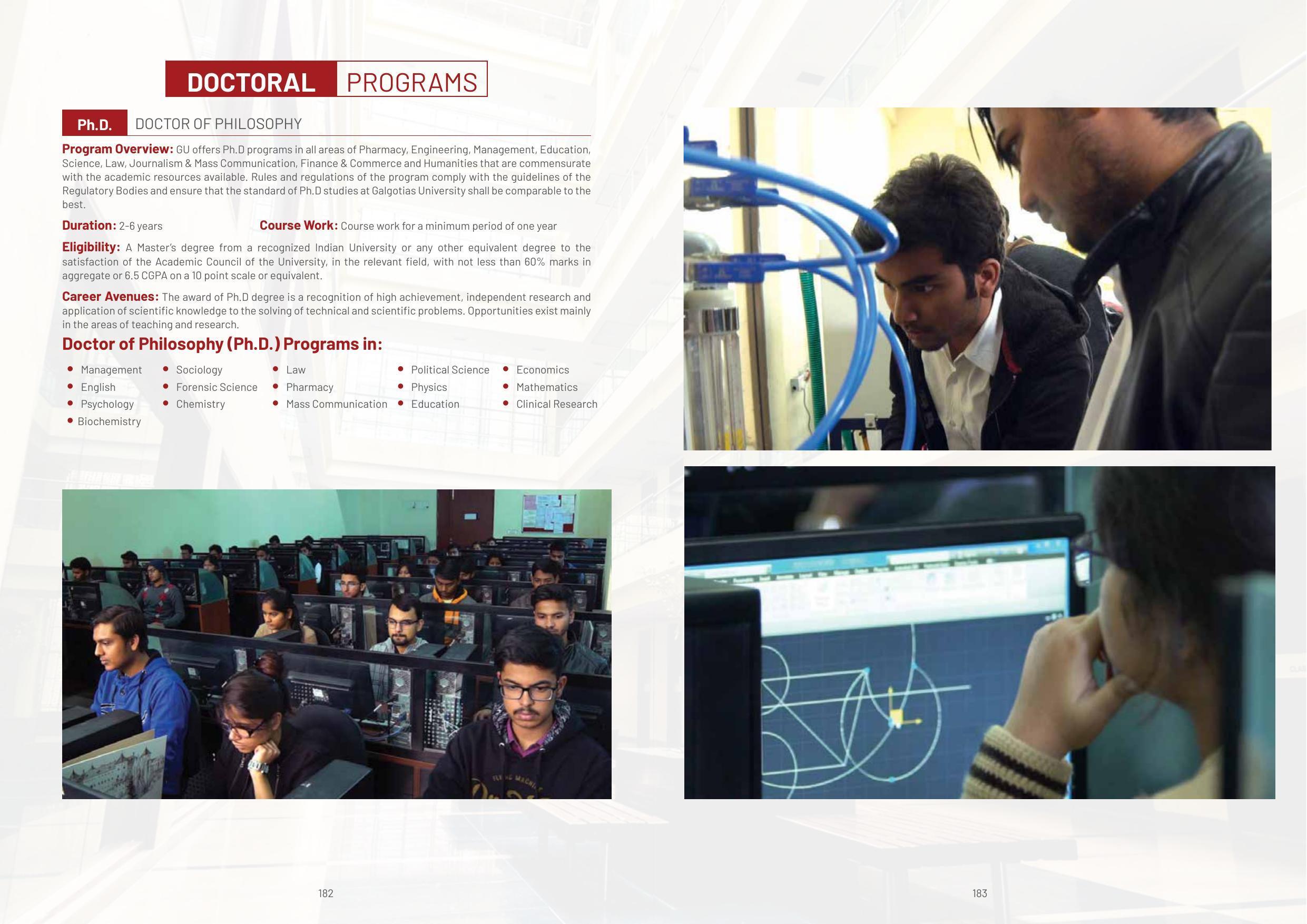 Galgotias University, Gautam Buddh Nagar Non-Engg. Prospectus 2021-22 - Page 113