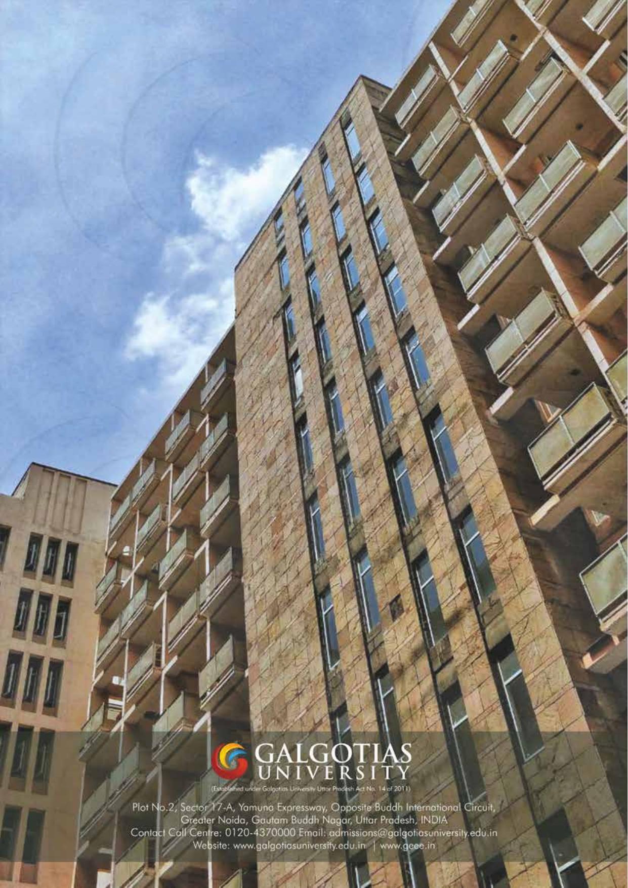 Galgotias University, Gautam Buddh Nagar Non-Engg. Prospectus 2021-22 - Page 123