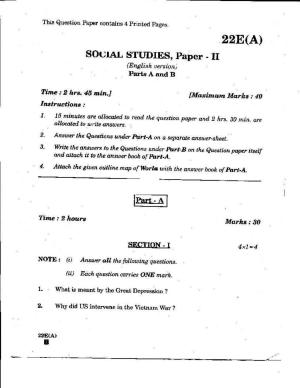 AP Class 10 English (Part II) 2019 Question Paper