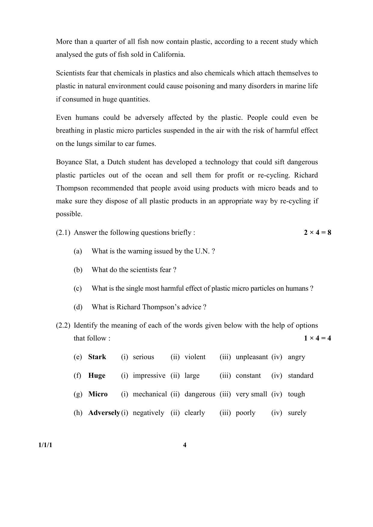 CBSE Class 10 1-1-1 (Eng.) 2017-comptt Question Paper - Page 4