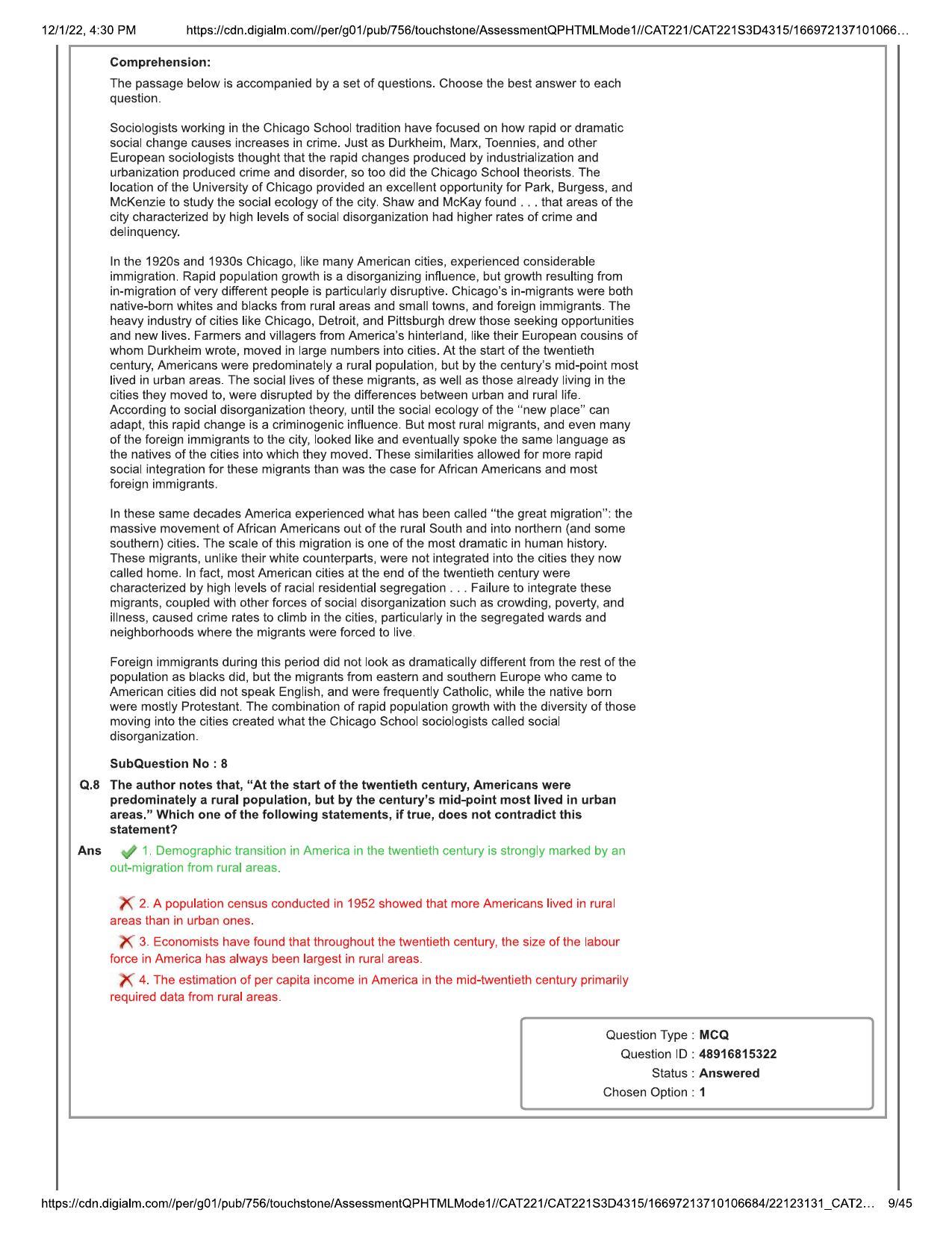 CAT 2022 CAT Slot 3 Question Paper - Page 9