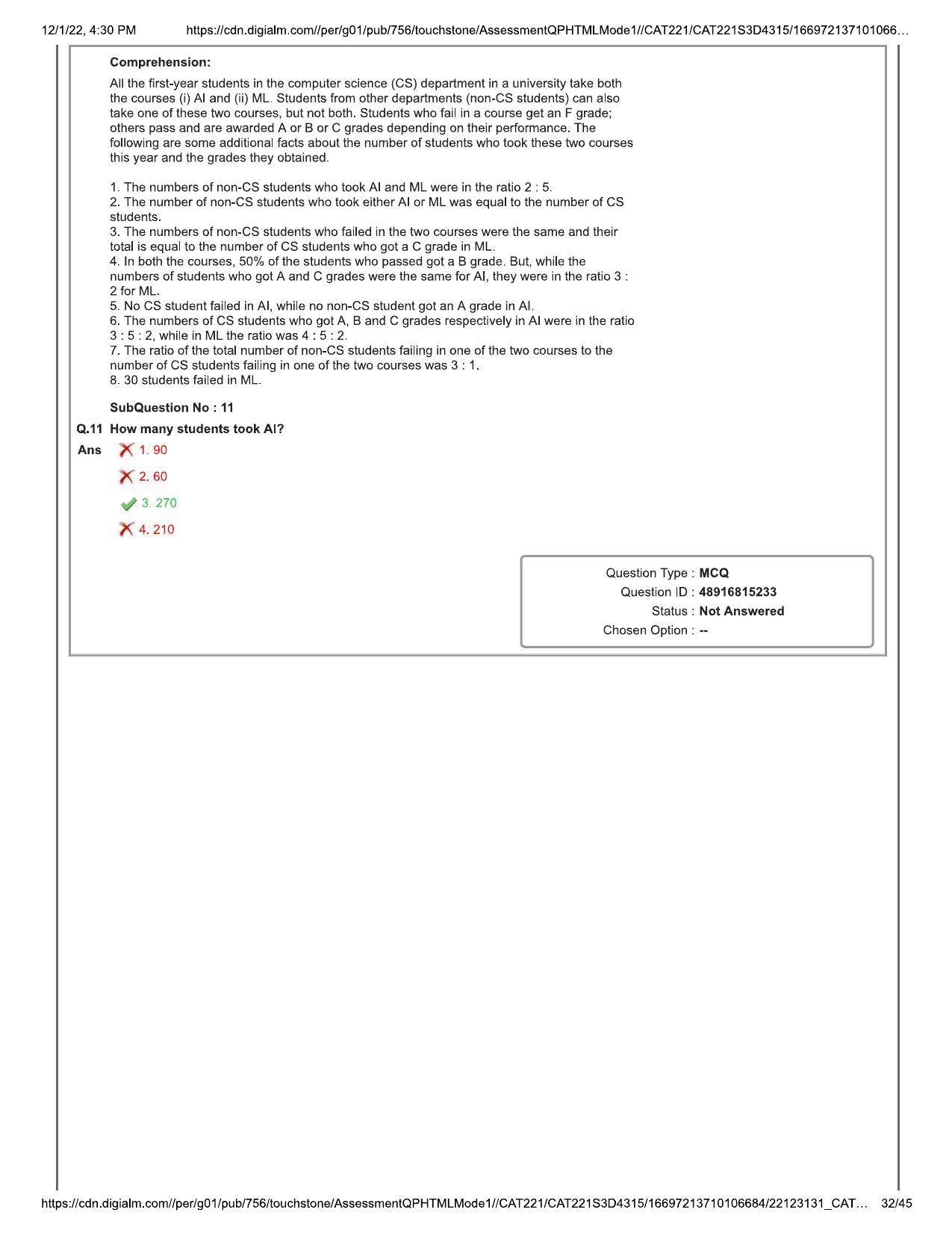 CAT 2022 CAT Slot 3 Question Paper - Page 32