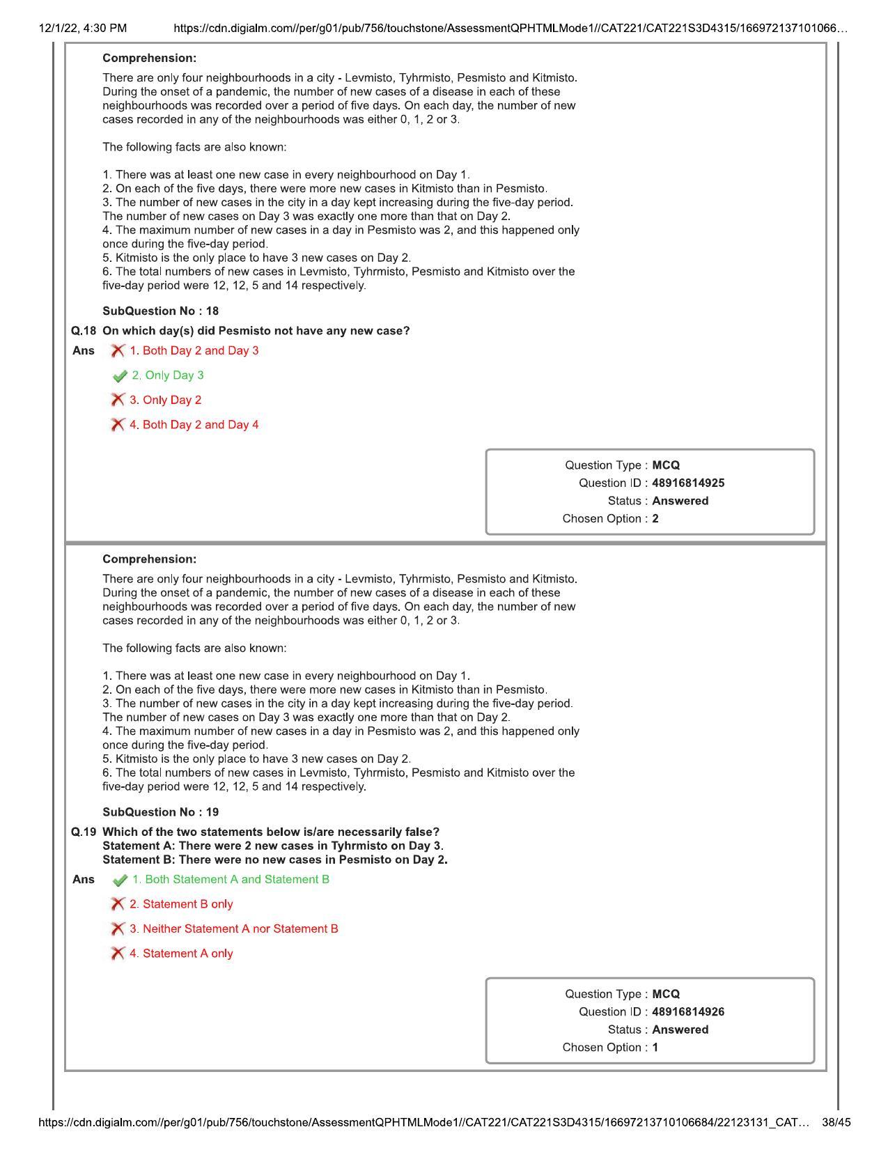 CAT 2022 CAT Slot 3 Question Paper - Page 38
