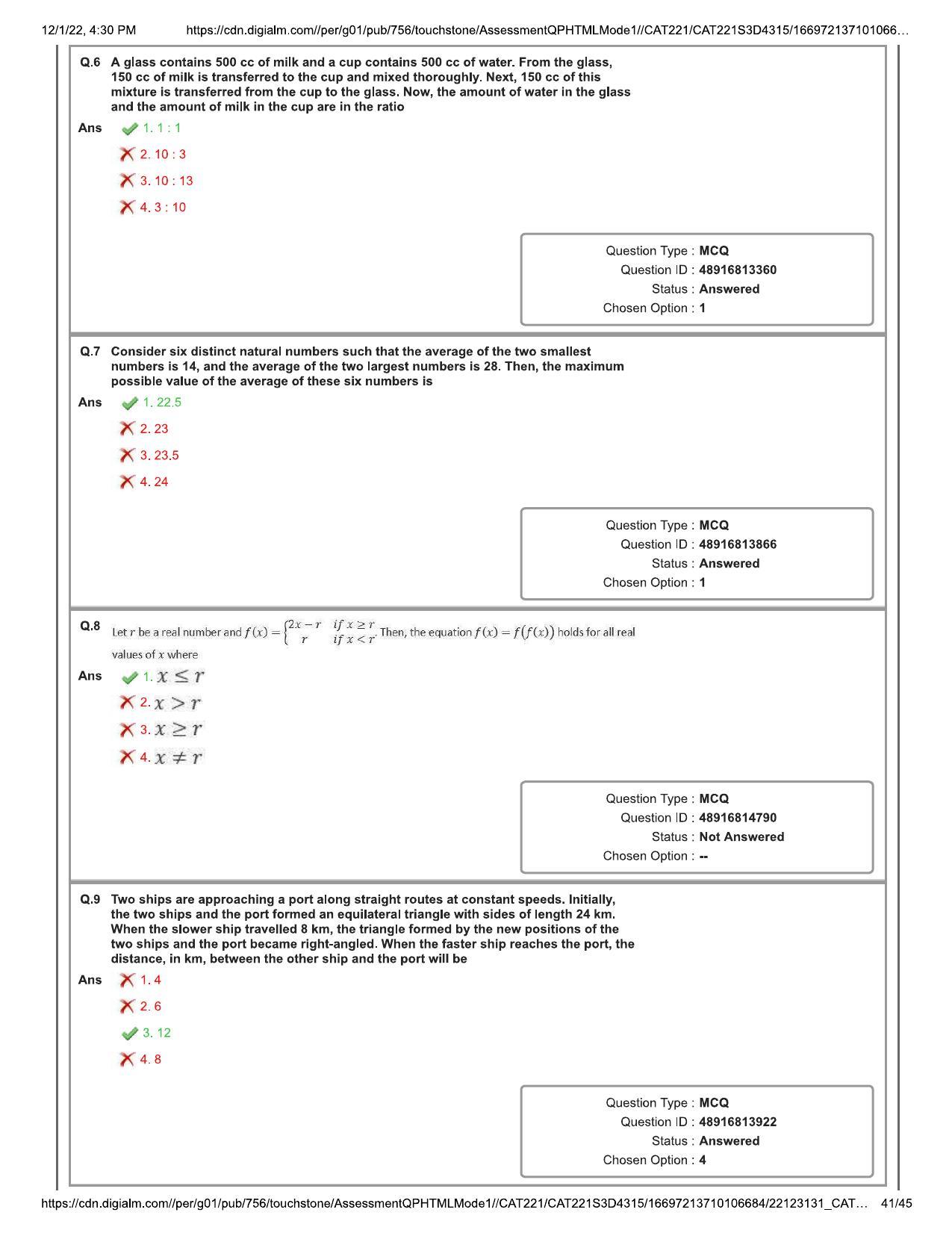 CAT 2022 CAT Slot 3 Question Paper - Page 41