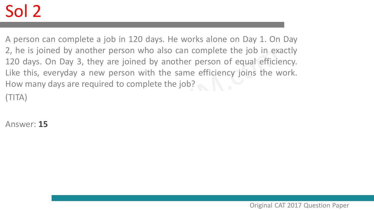 CAT 2017 CAT QA Slot 1 Answer Key - Page 3