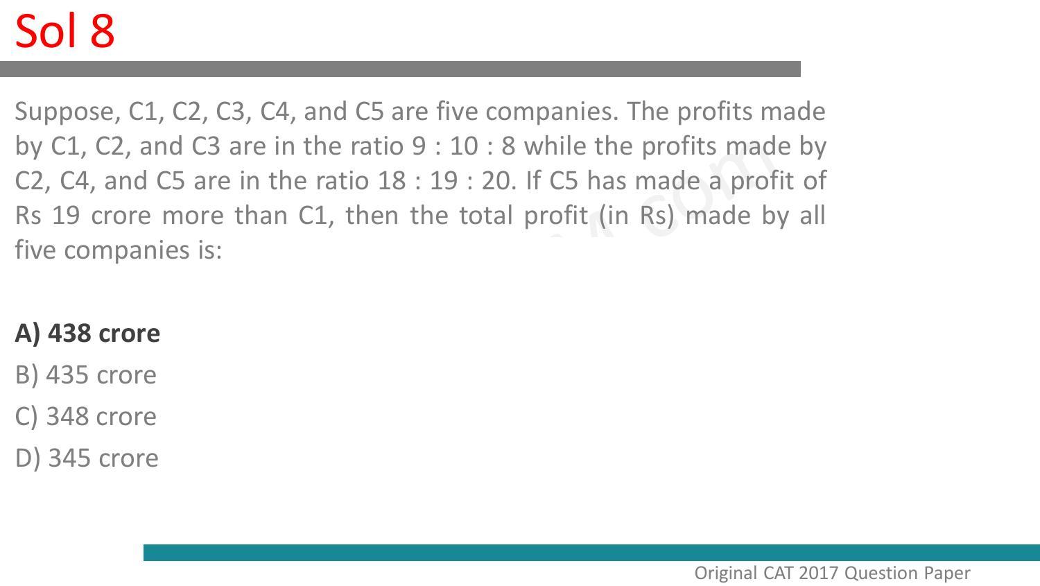 CAT 2017 CAT QA Slot 1 Answer Key - Page 9