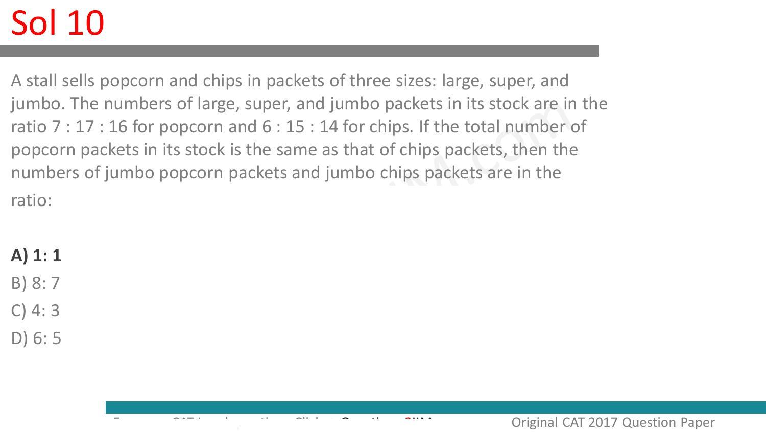 CAT 2017 CAT QA Slot 1 Answer Key - Page 11