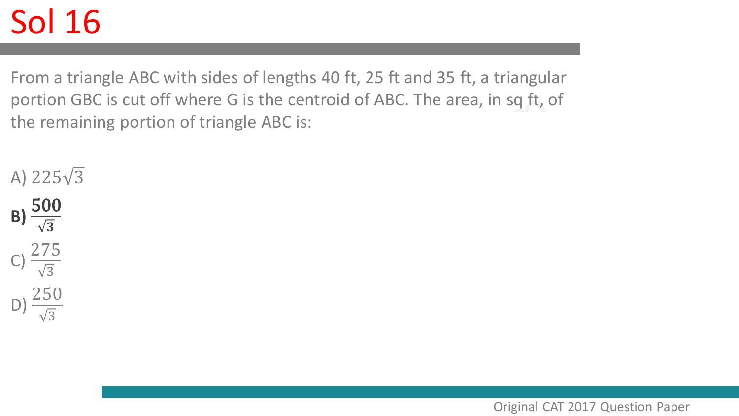 CAT 2017 CAT QA Slot 1 Answer Key - Page 17
