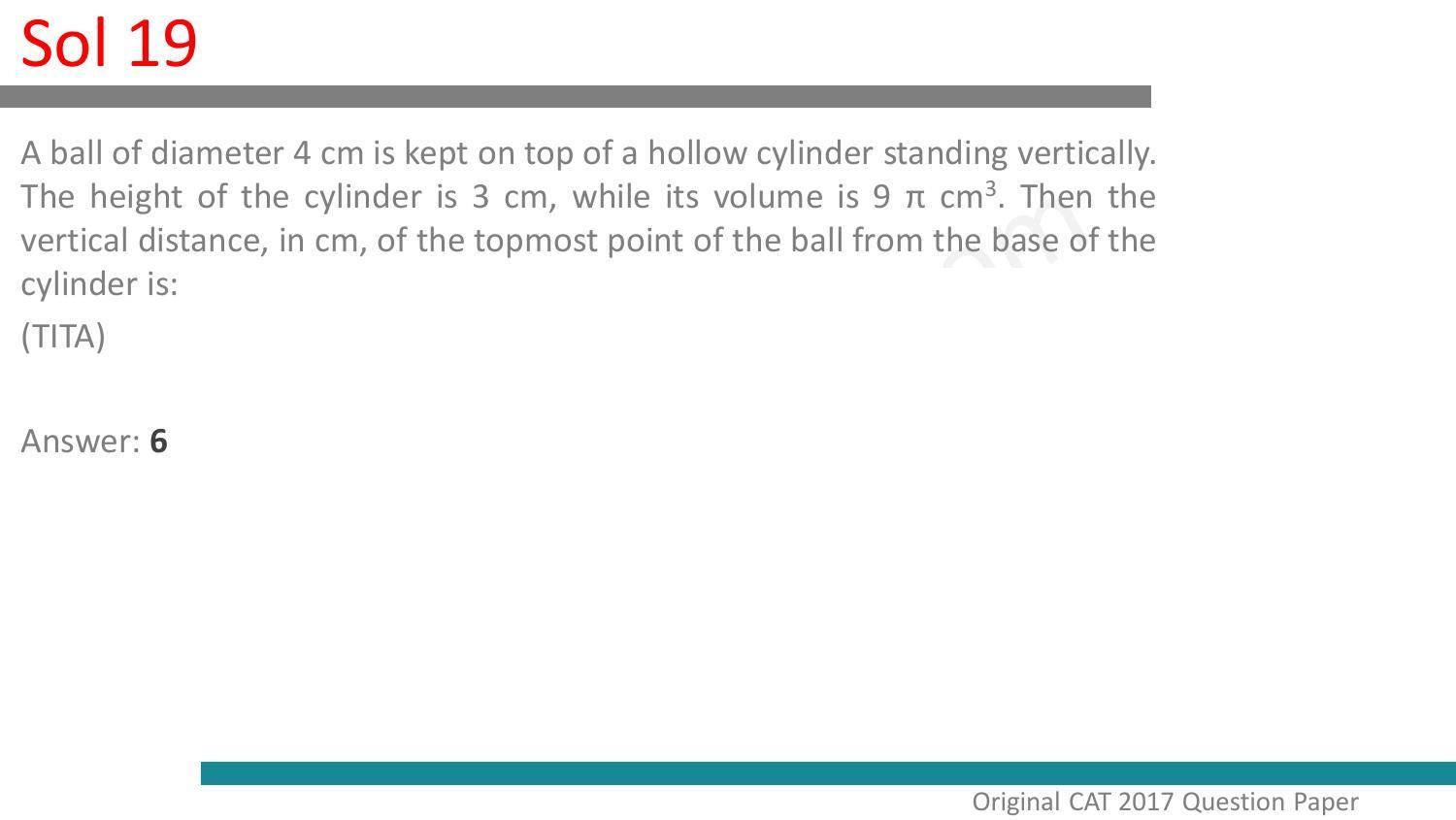 CAT 2017 CAT QA Slot 1 Answer Key - Page 20