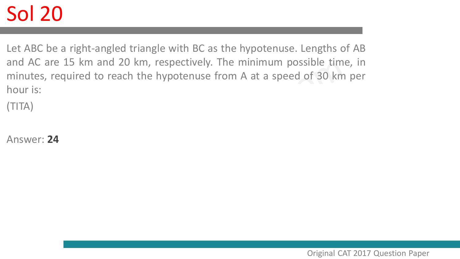 CAT 2017 CAT QA Slot 1 Answer Key - Page 21