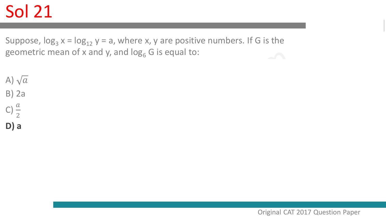 CAT 2017 CAT QA Slot 1 Answer Key - Page 22