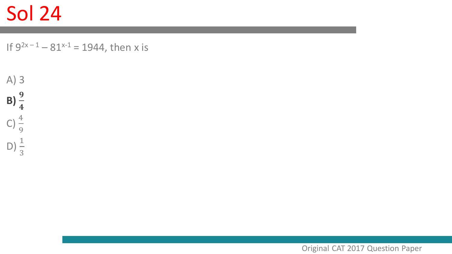 CAT 2017 CAT QA Slot 1 Answer Key - Page 25