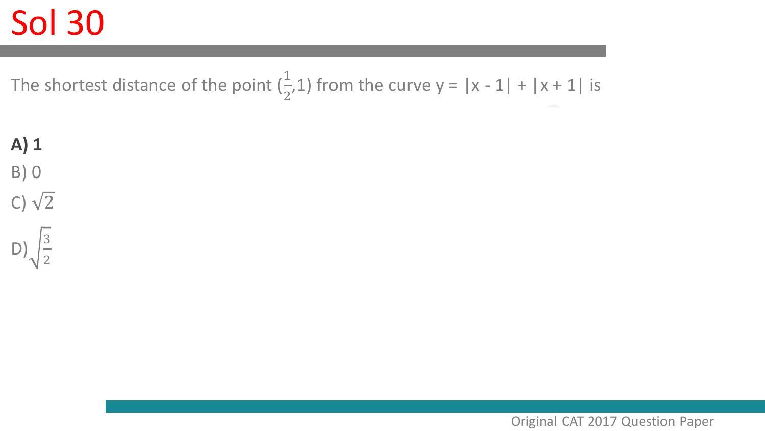 CAT 2017 CAT QA Slot 1 Answer Key - Page 31
