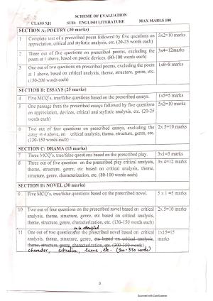 JKBOSE Class 12 English Literature Model Question Paper