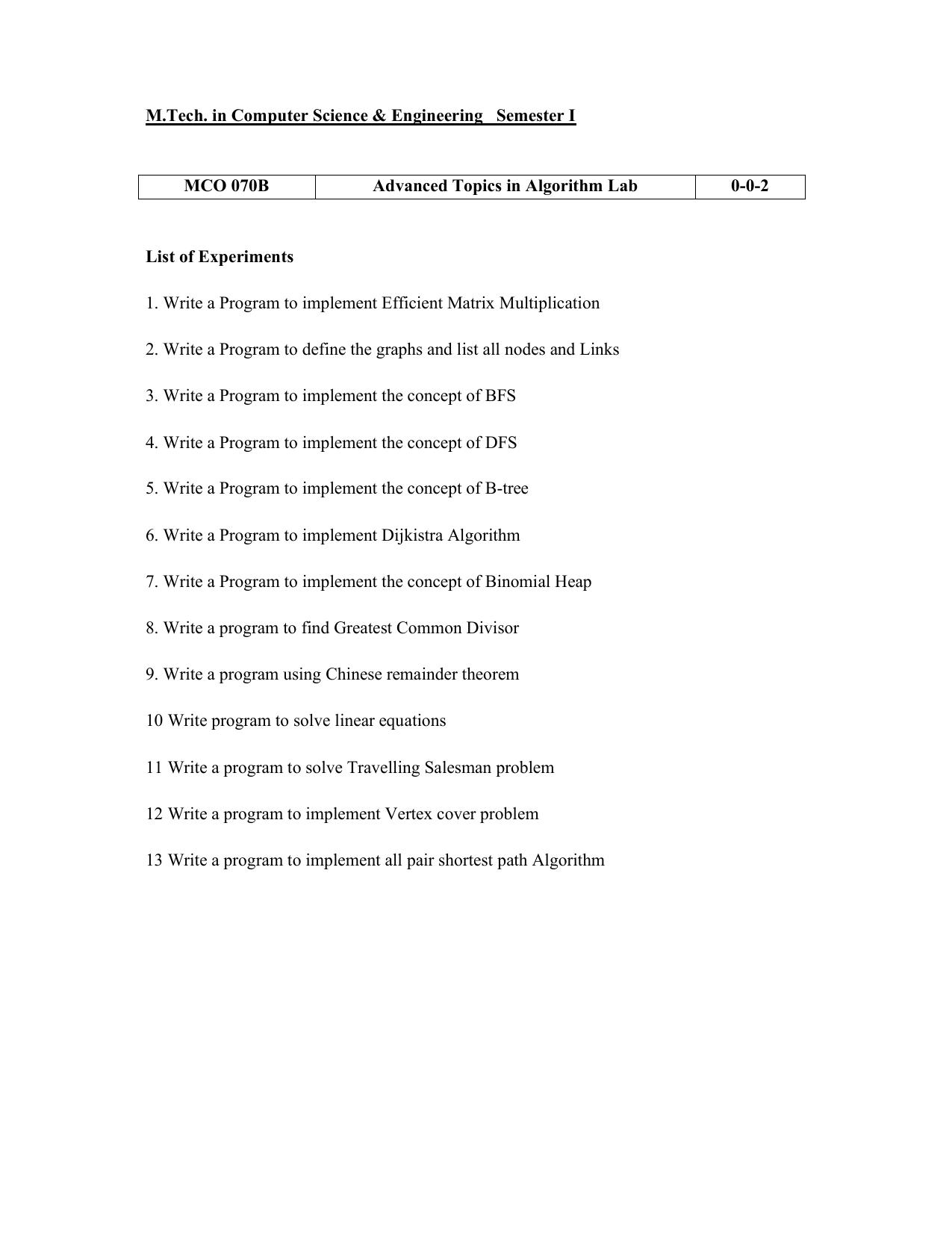 JECRC Jaipur M Tech - Computer Science and Engineering Syllabus - Page 12