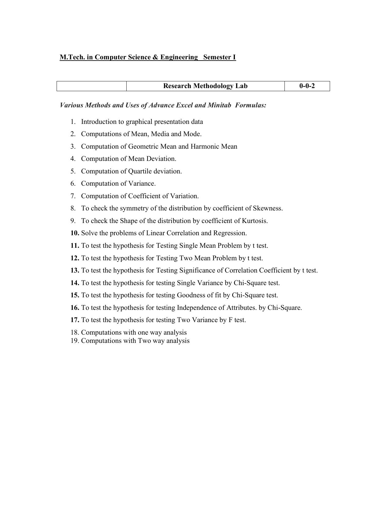 JECRC Jaipur M Tech - Computer Science and Engineering Syllabus - Page 14