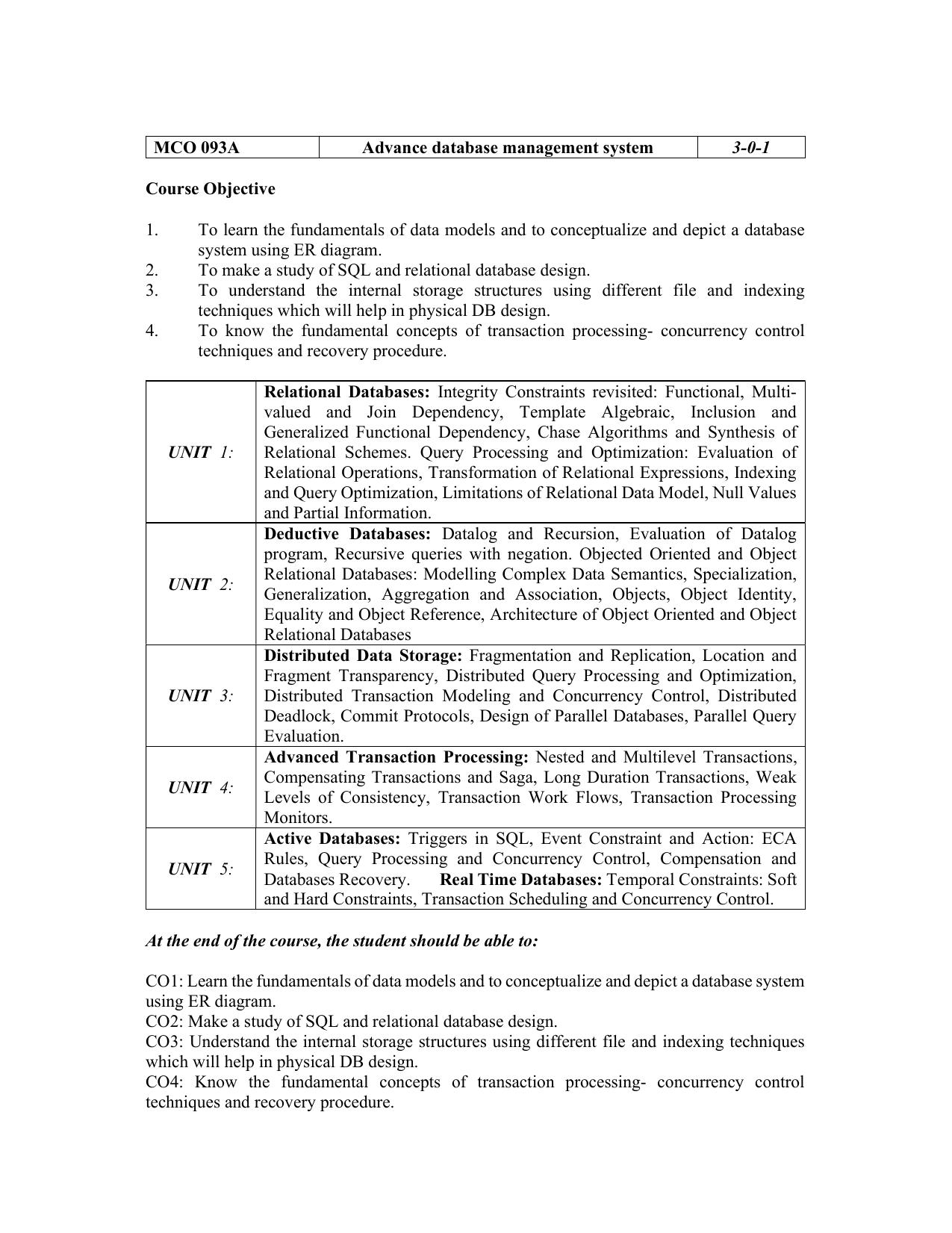 JECRC Jaipur M Tech - Computer Science and Engineering Syllabus - Page 23