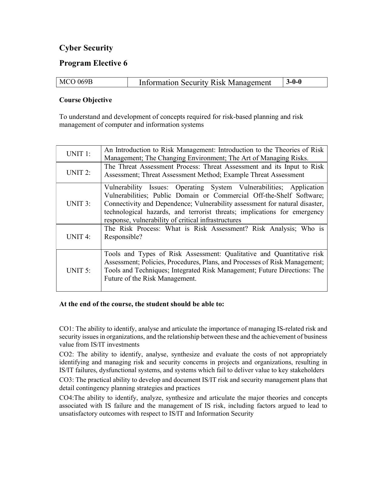 JECRC Jaipur M Tech - Computer Science and Engineering Syllabus - Page 48