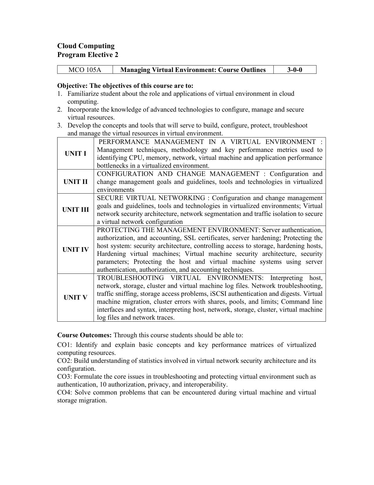 JECRC Jaipur M Tech - Computer Science and Engineering Syllabus - Page 70