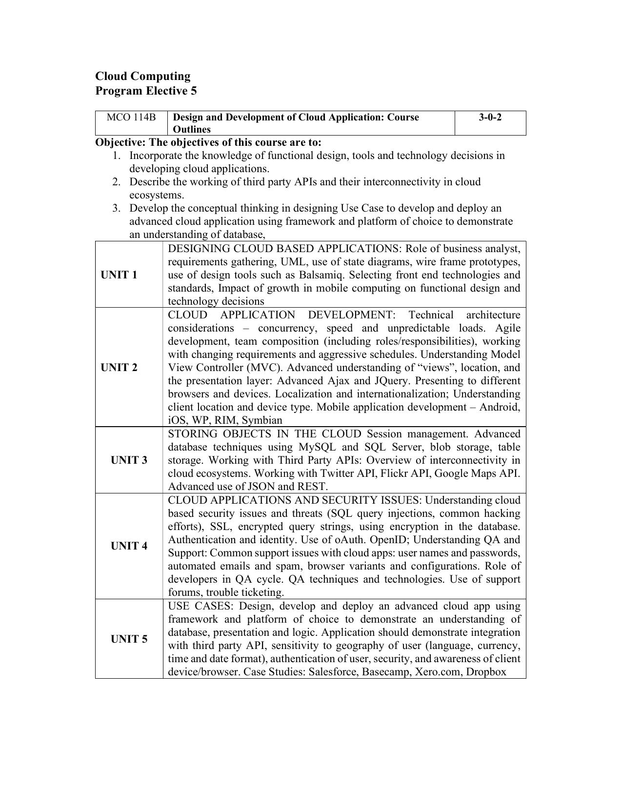 JECRC Jaipur M Tech - Computer Science and Engineering Syllabus - Page 76