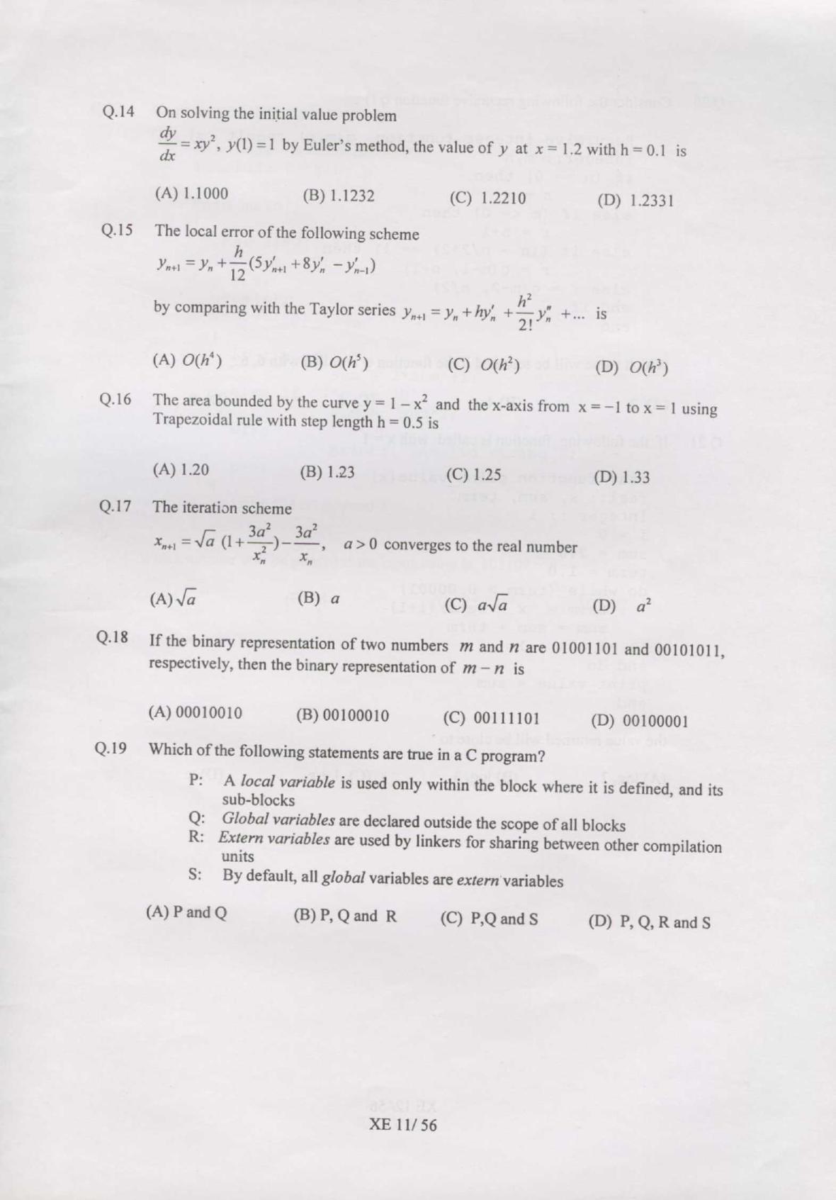 GATE 2007 Engineering Sciences (XE) Question Paper with Answer Key - Page 11