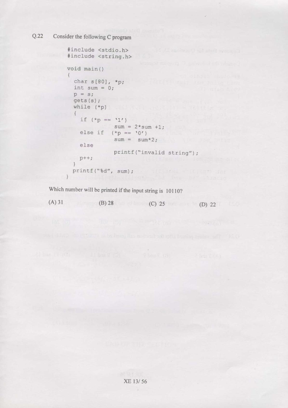 GATE 2007 Engineering Sciences (XE) Question Paper with Answer Key - Page 13