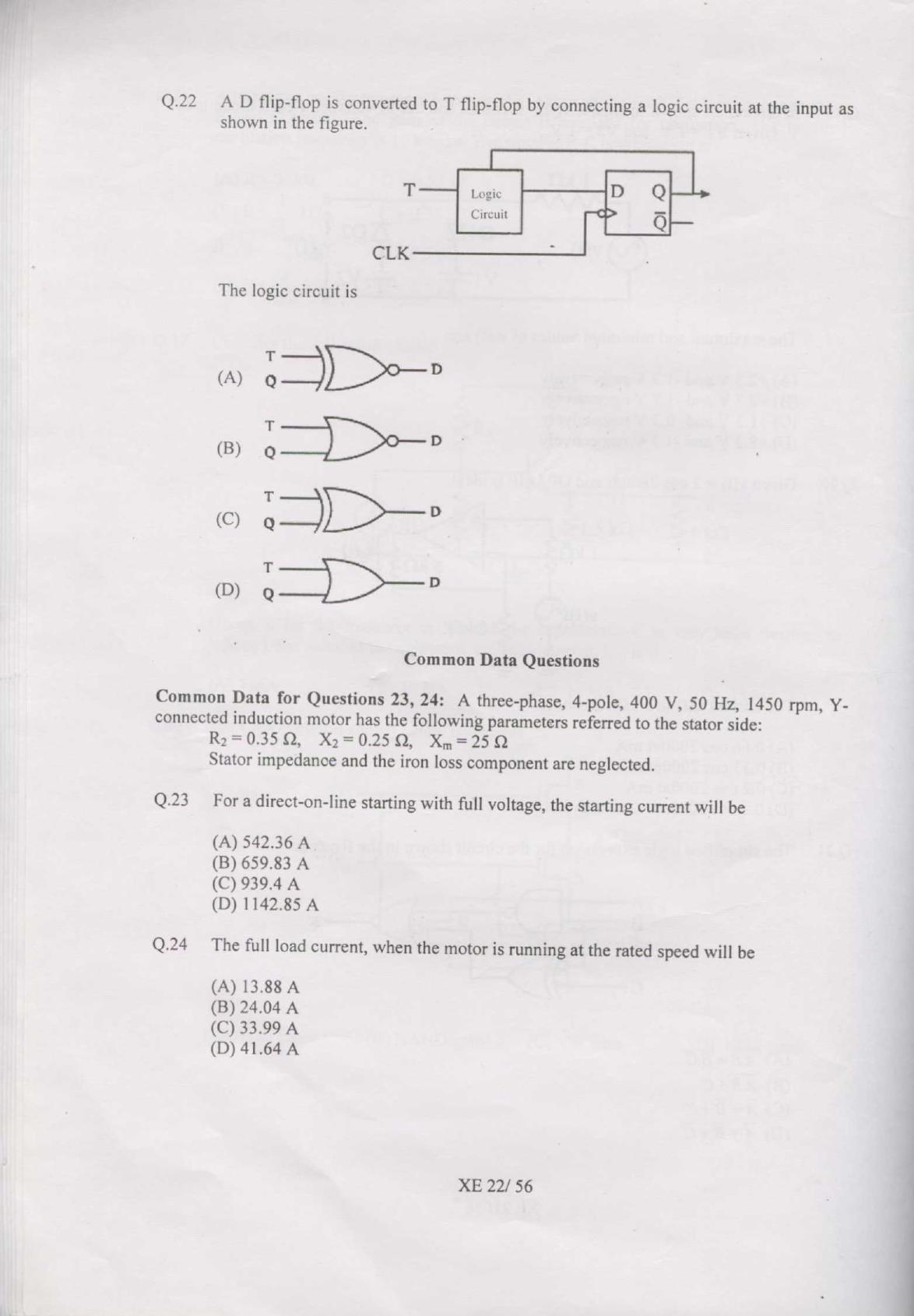 GATE 2007 Engineering Sciences (XE) Question Paper with Answer Key - Page 22