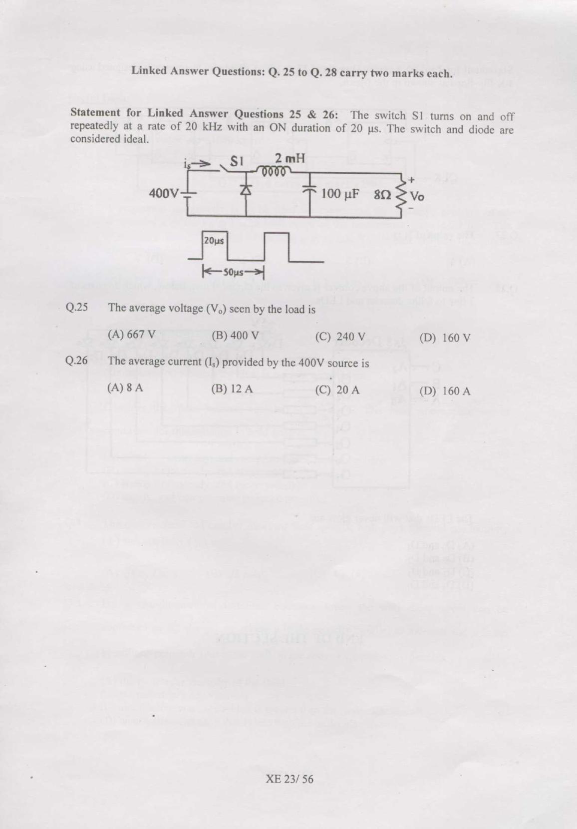 GATE 2007 Engineering Sciences (XE) Question Paper with Answer Key - Page 23