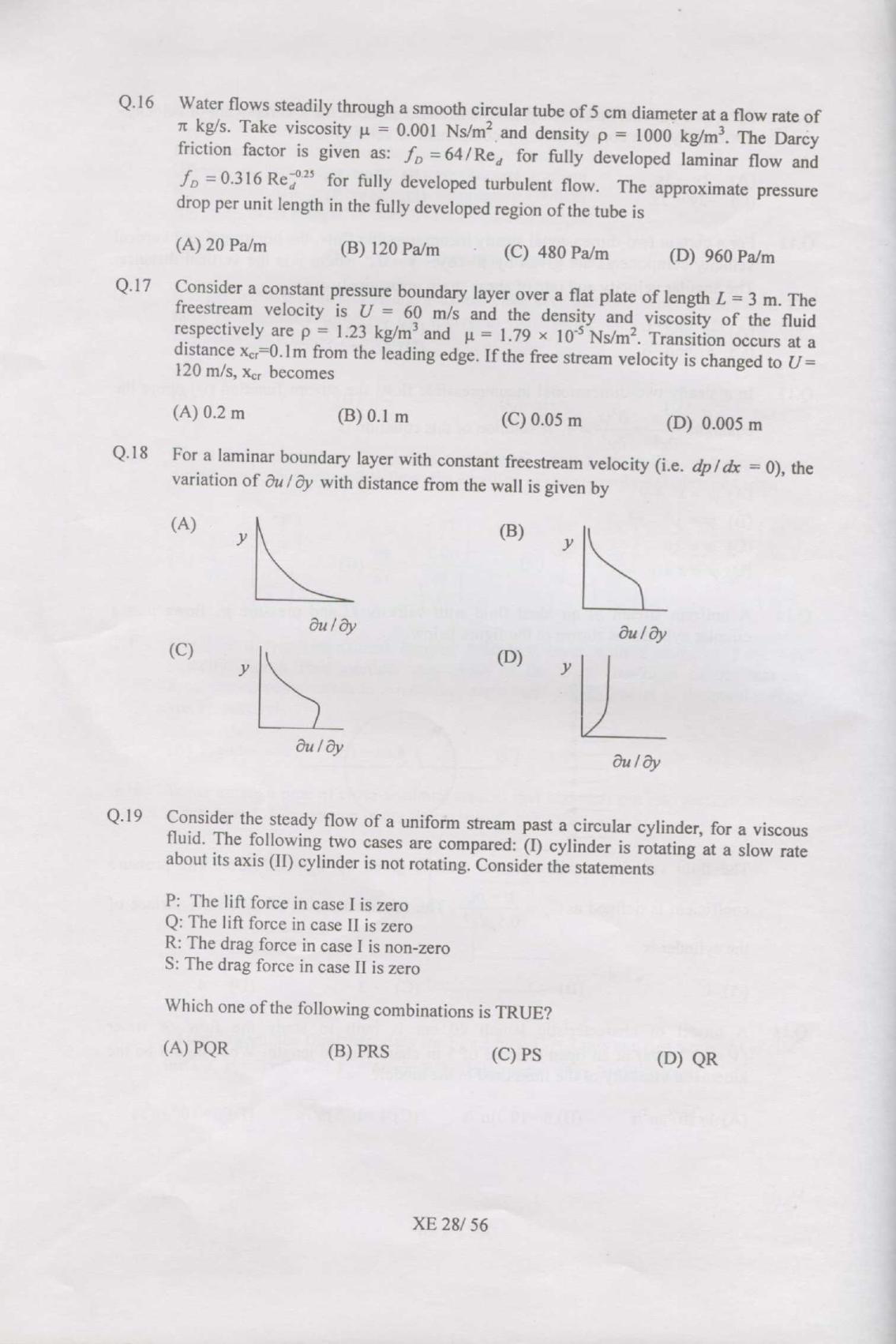 GATE 2007 Engineering Sciences (XE) Question Paper with Answer Key - Page 28
