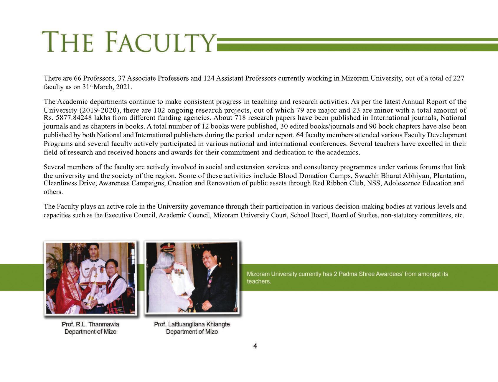 Mizoram University, Aizawl 2021-22 (Prospectus) - Page 6