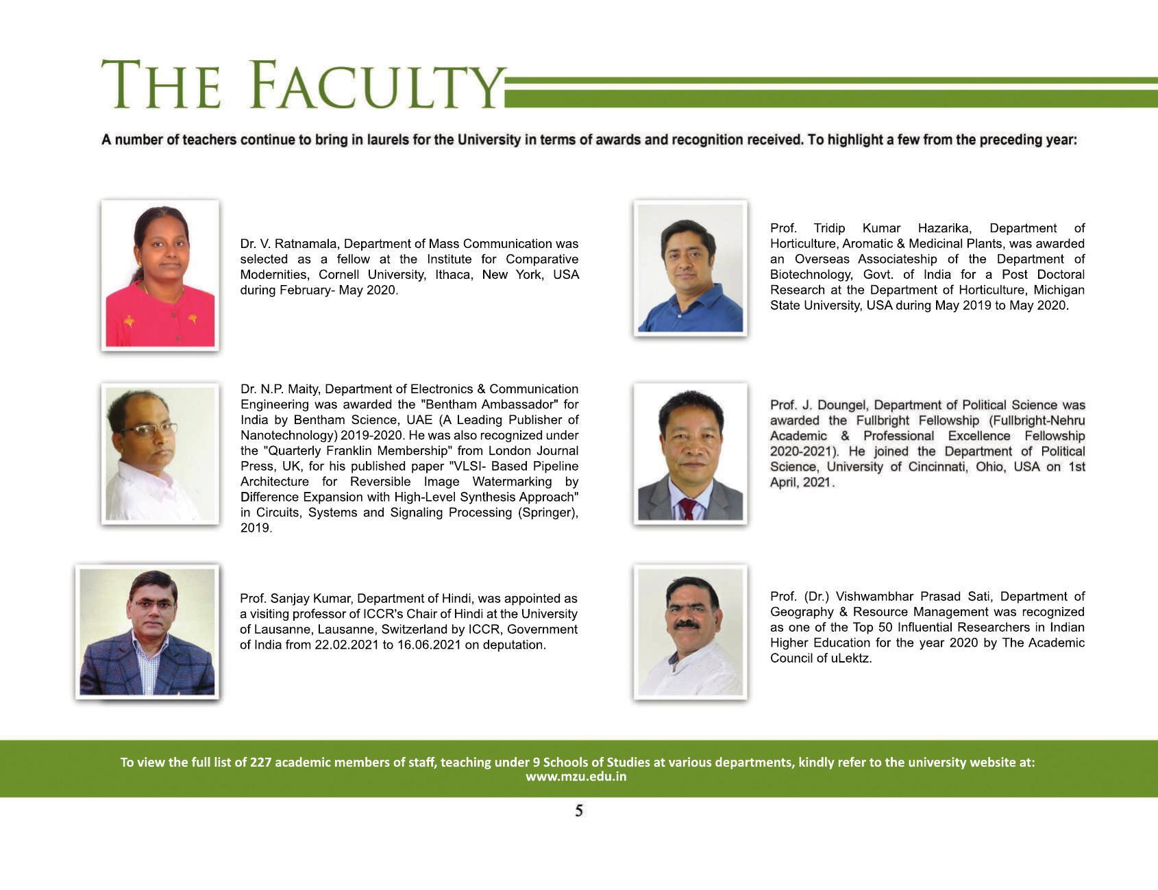 Mizoram University, Aizawl 2021-22 (Prospectus) - Page 7