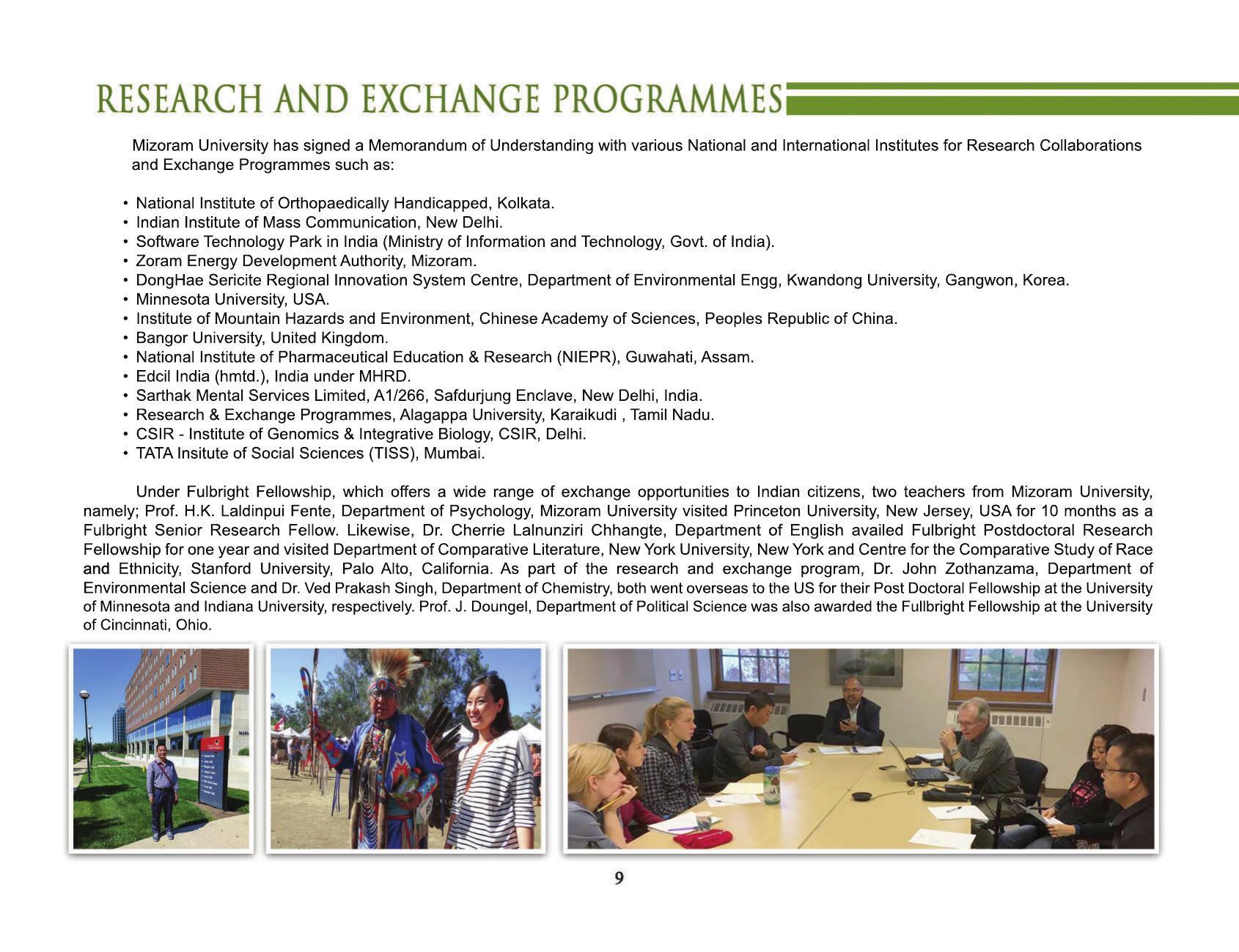 Mizoram University, Aizawl 2021-22 (Prospectus) - Page 11