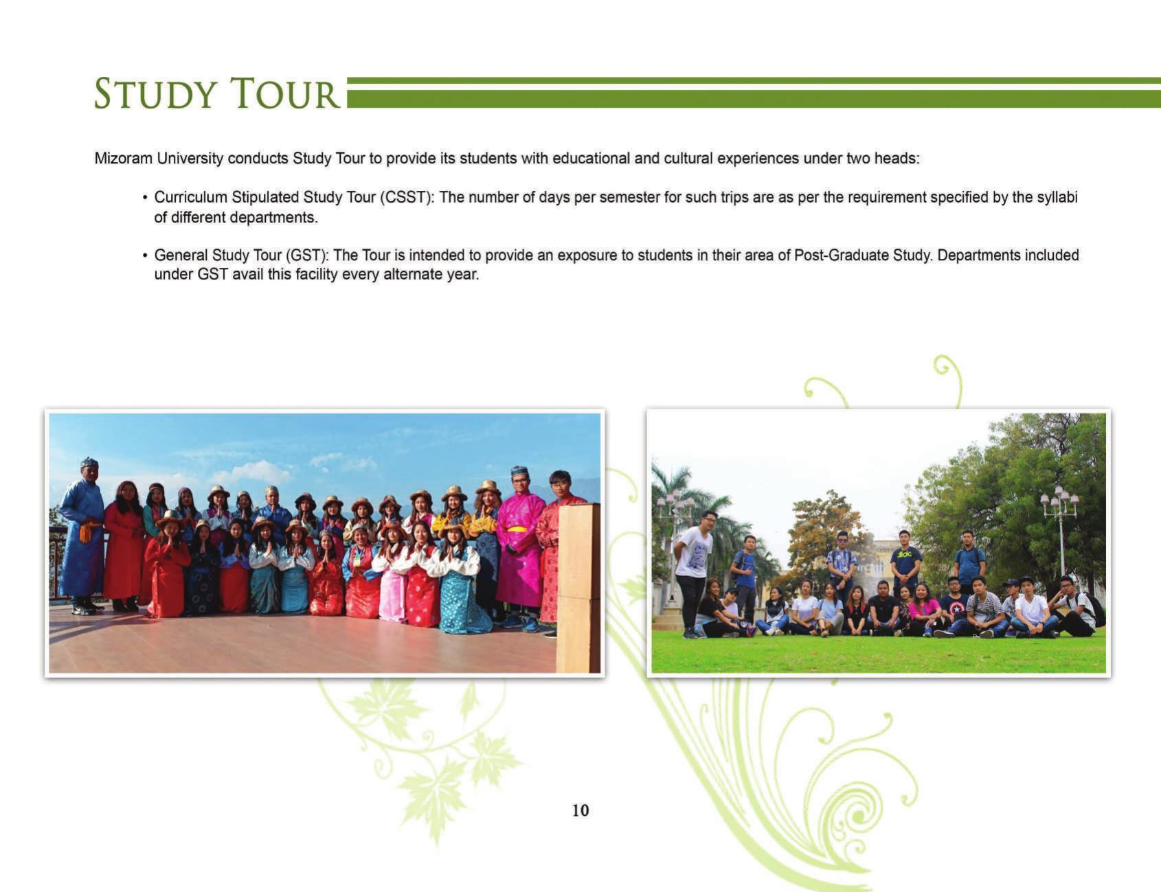 Mizoram University, Aizawl 2021-22 (Prospectus) - Page 12