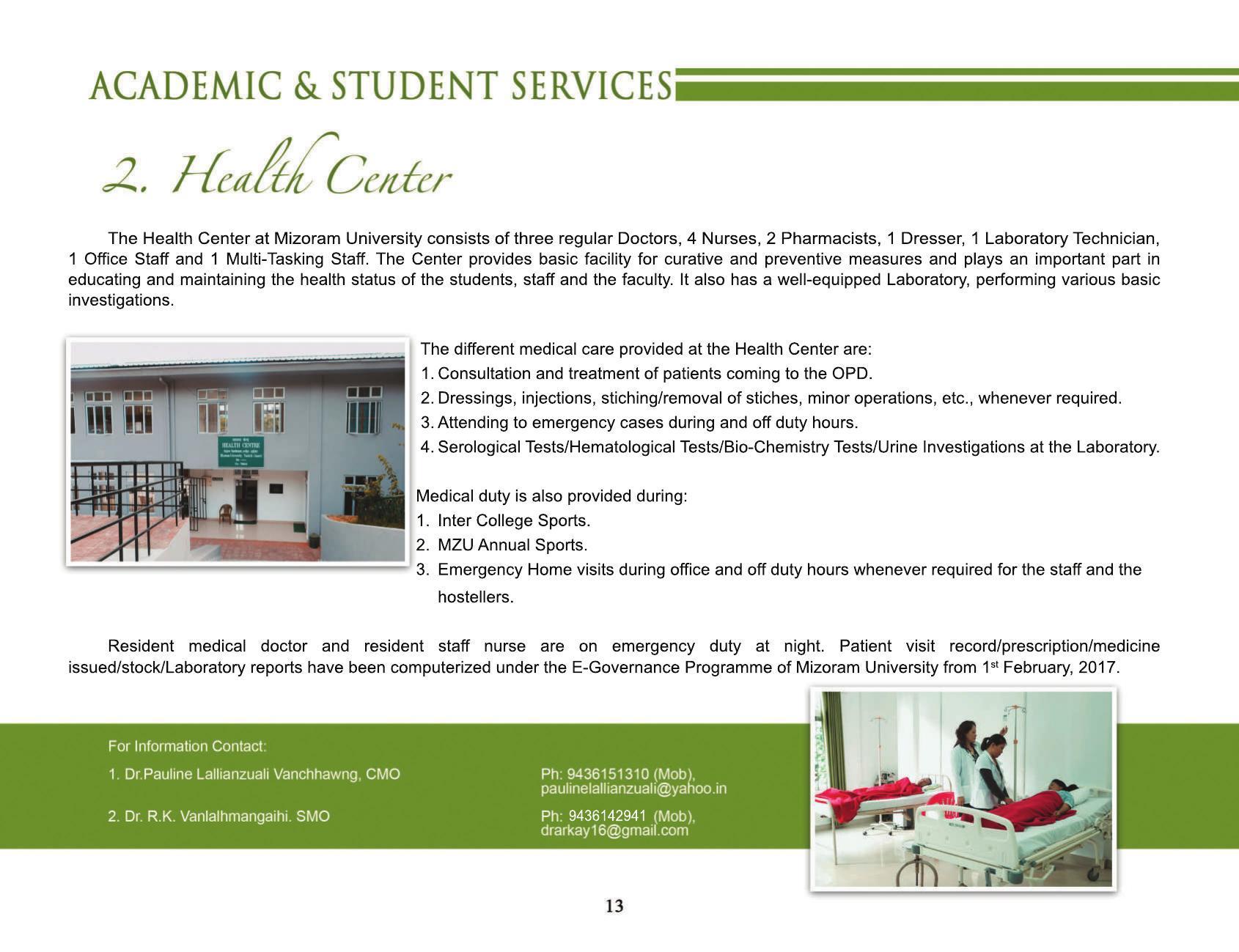 Mizoram University, Aizawl 2021-22 (Prospectus) - Page 15