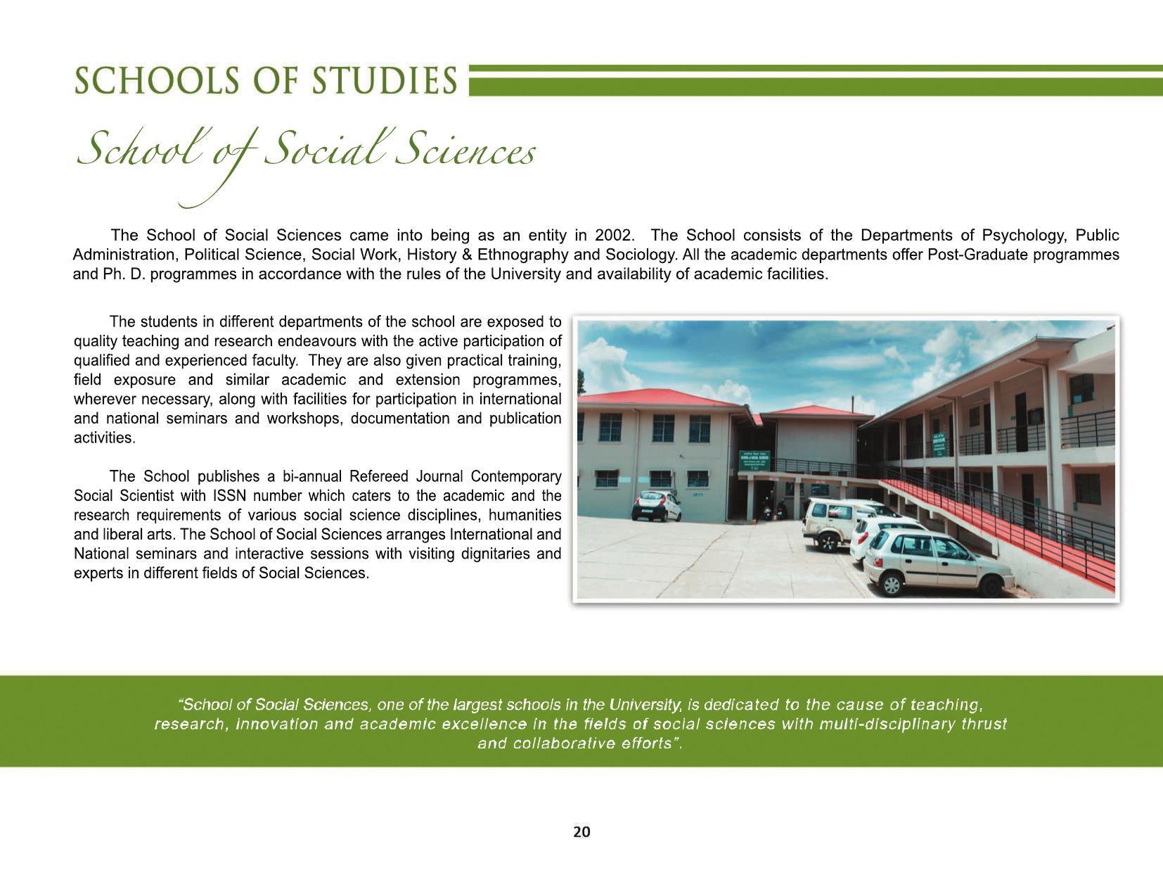 Mizoram University, Aizawl 2021-22 (Prospectus) - Page 22