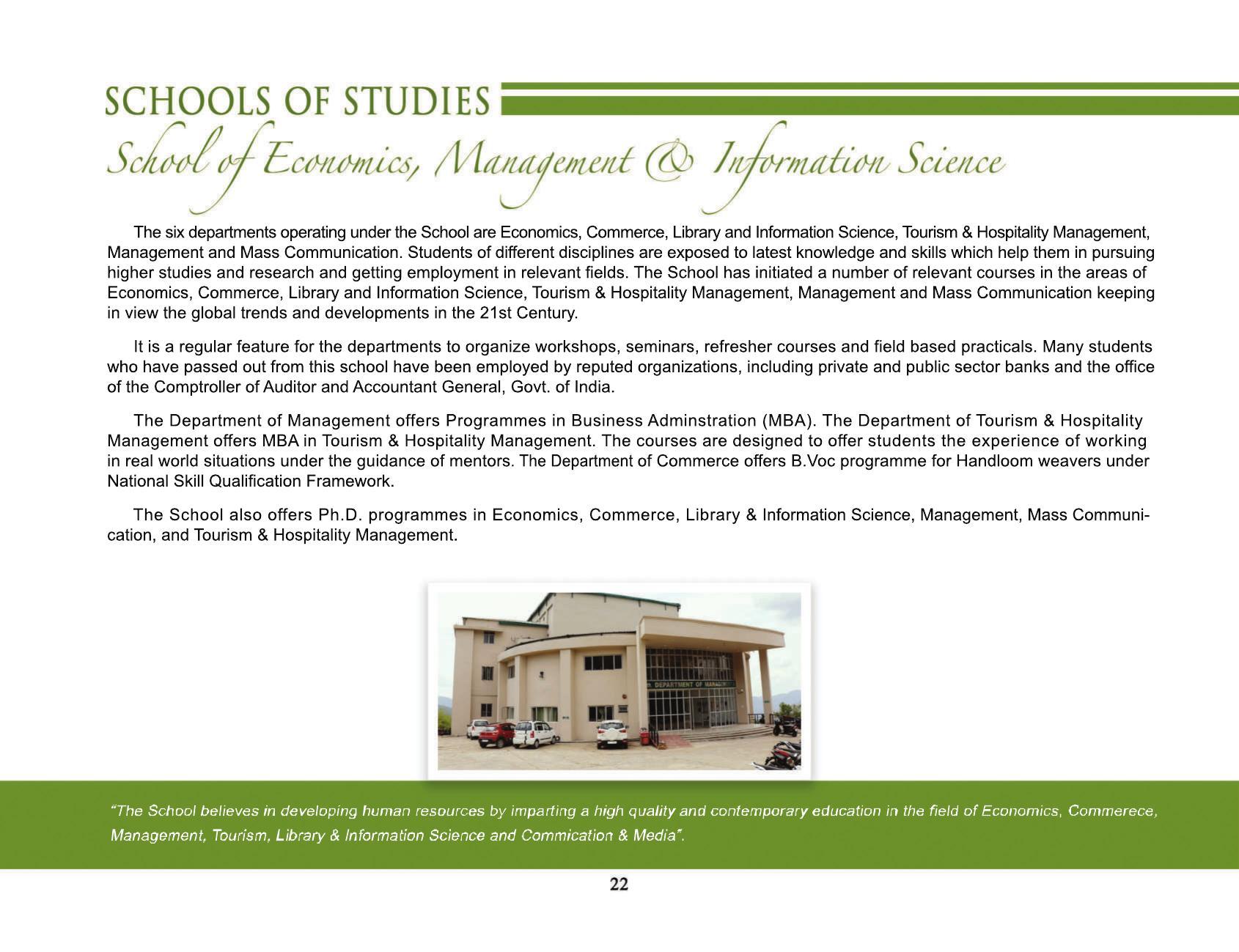 Mizoram University, Aizawl 2021-22 (Prospectus) - Page 24
