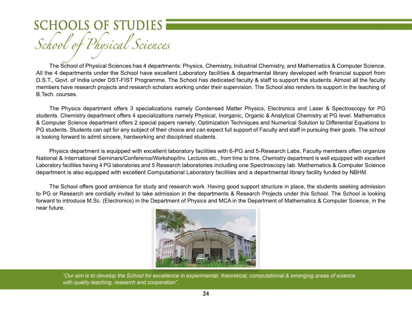 Mizoram University, Aizawl 2021-22 (Prospectus) - Page 26