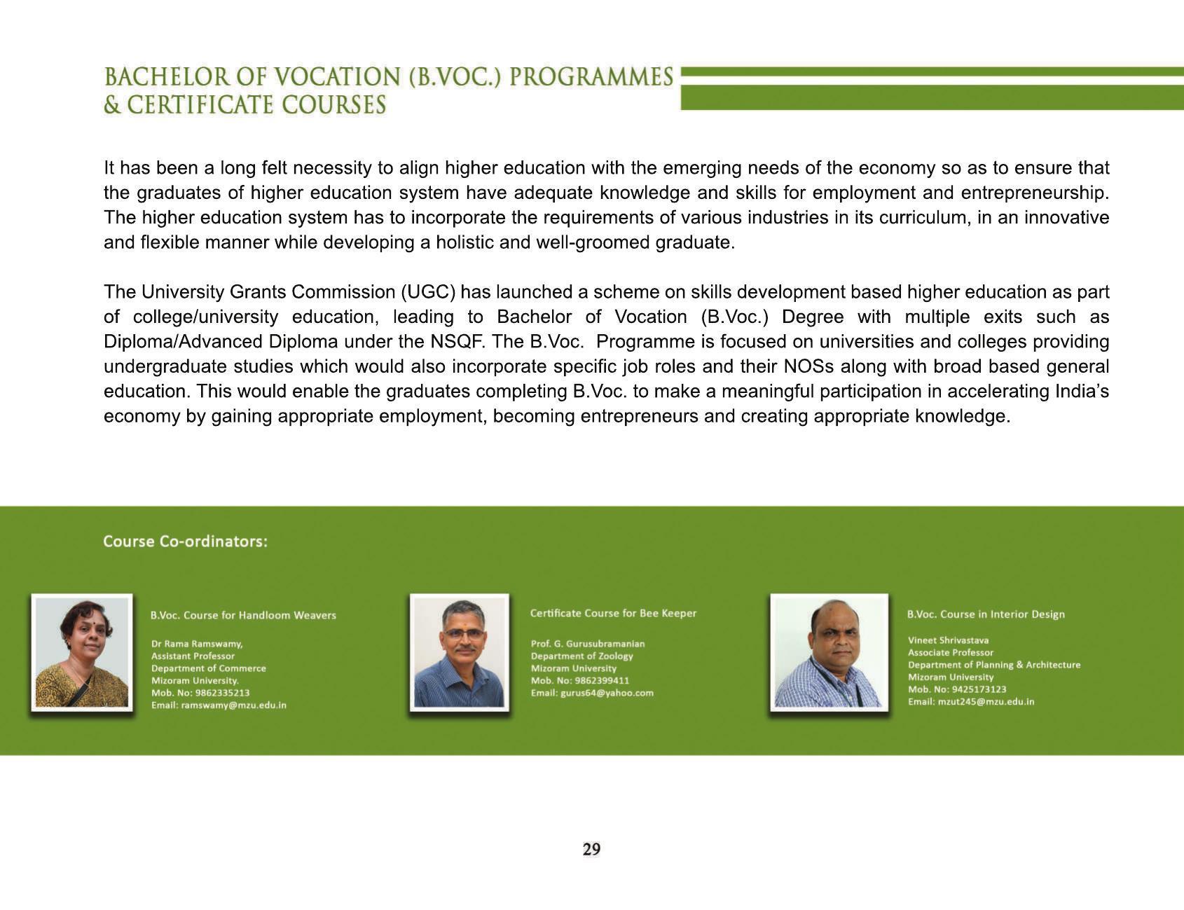Mizoram University, Aizawl 2021-22 (Prospectus) - Page 31