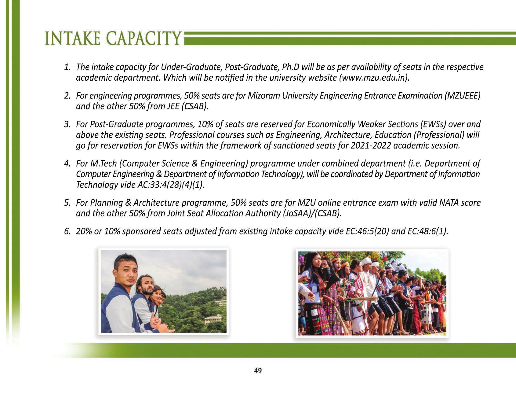 Mizoram University, Aizawl 2021-22 (Prospectus) - Page 51