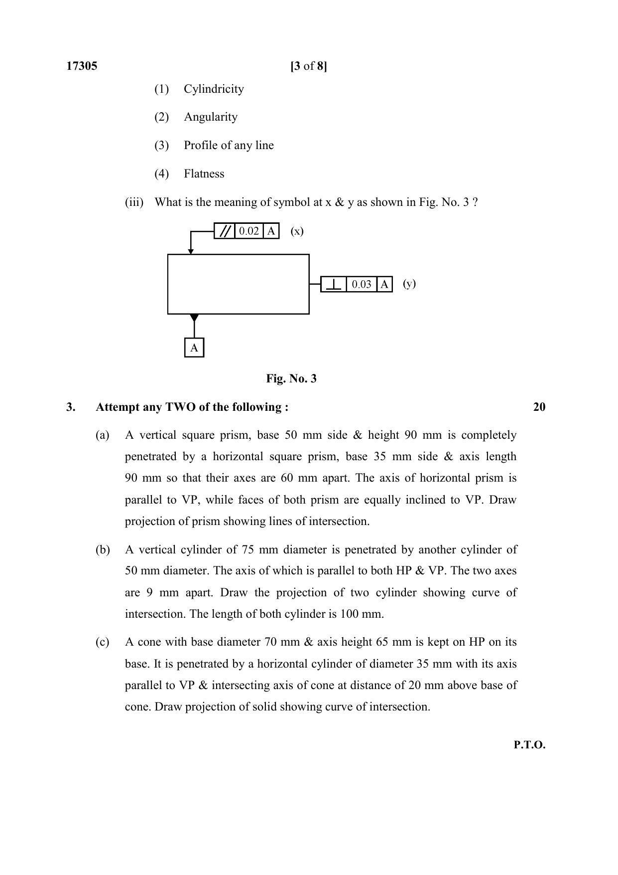 MSBTE Summer Question Paper 2019 - Mechanical Engineering Drawing - Page 3