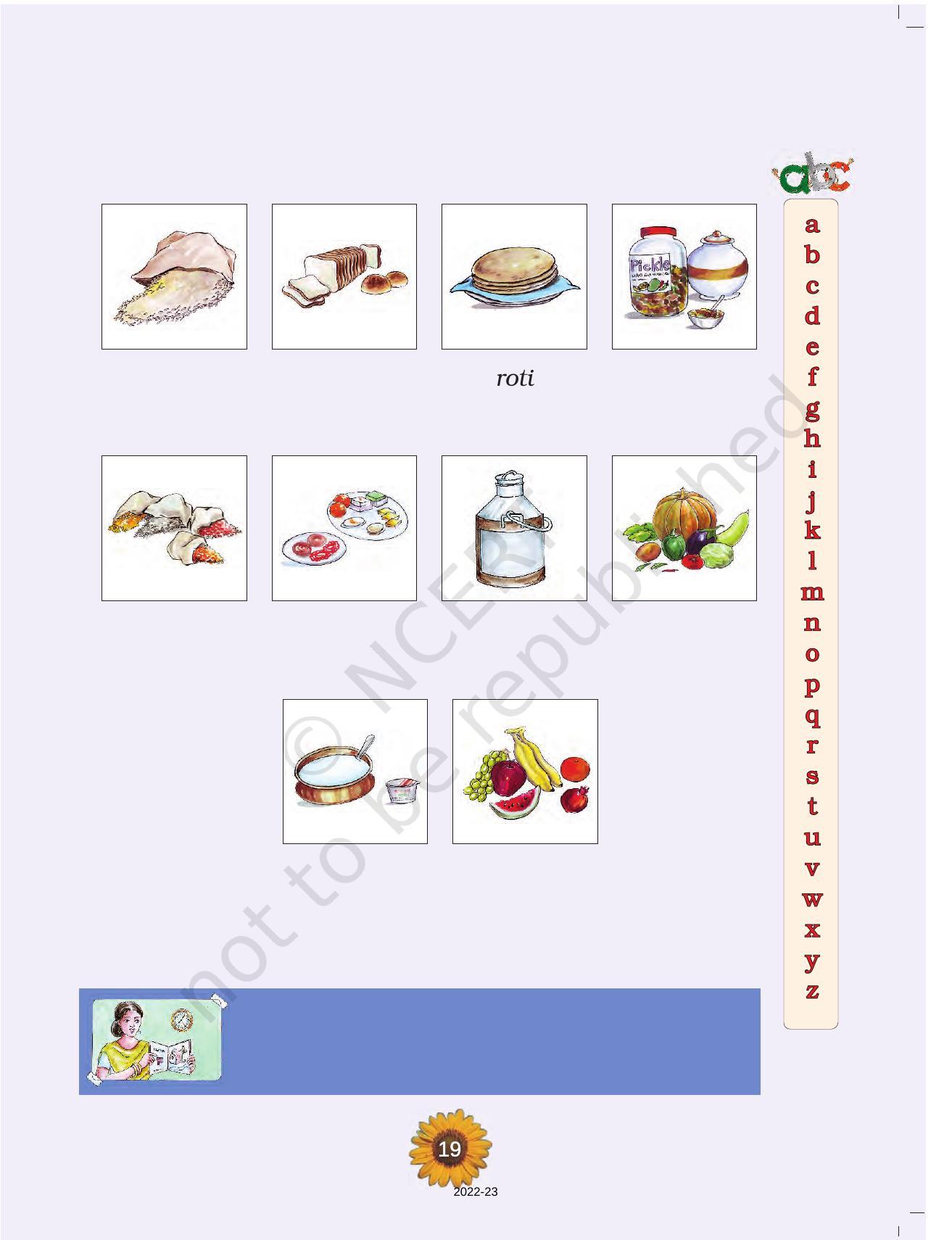 NCERT Book for Class 1 English (Raindrop):Unit 7-Fruits And Vegetable - Page 7