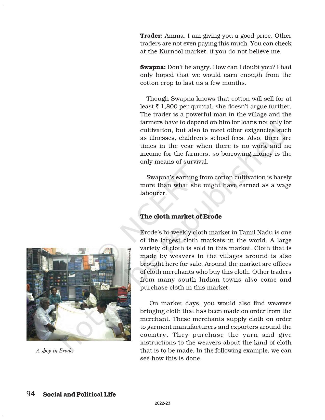 NCERT Book for Class 7 Social Science(Civics): Chapter 8-A Shirt in the Market - Page 3