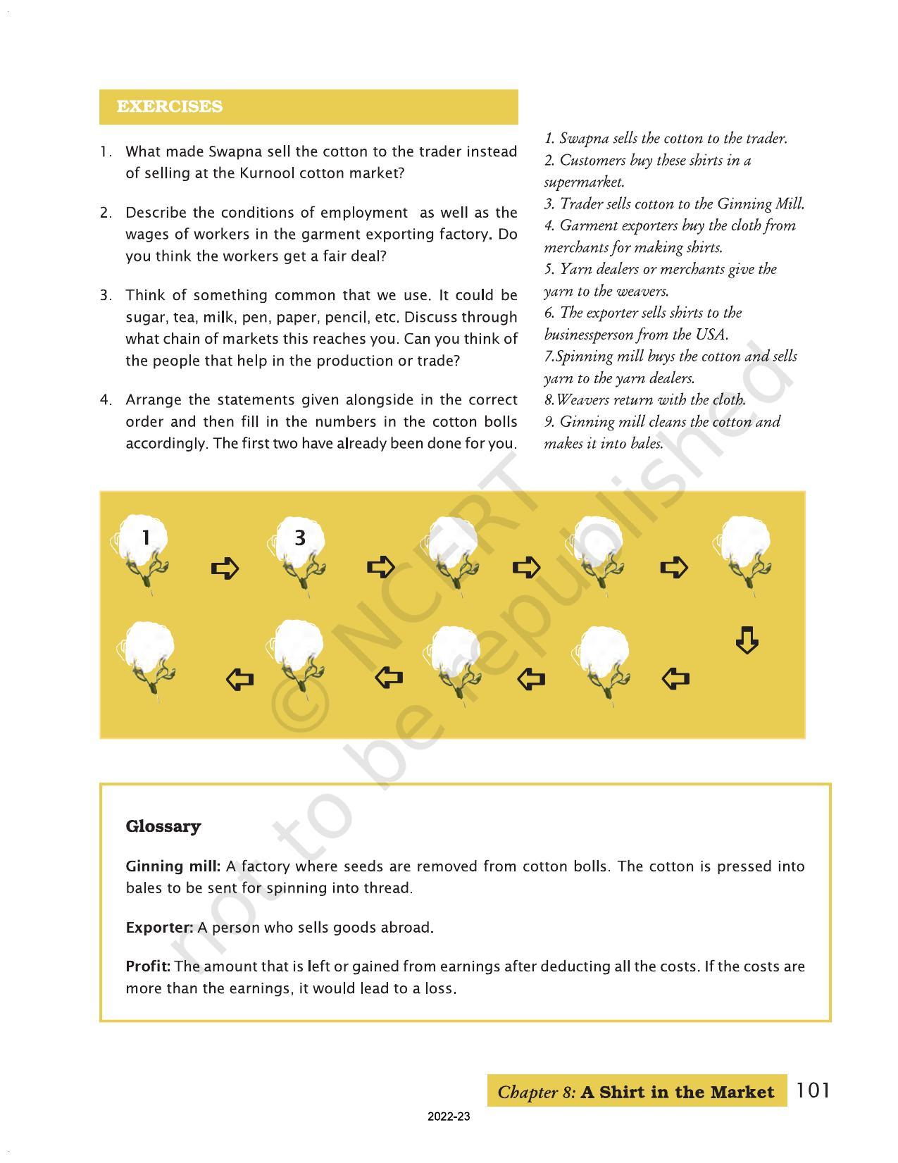 NCERT Book for Class 7 Social Science(Civics): Chapter 8-A Shirt in the Market - Page 10