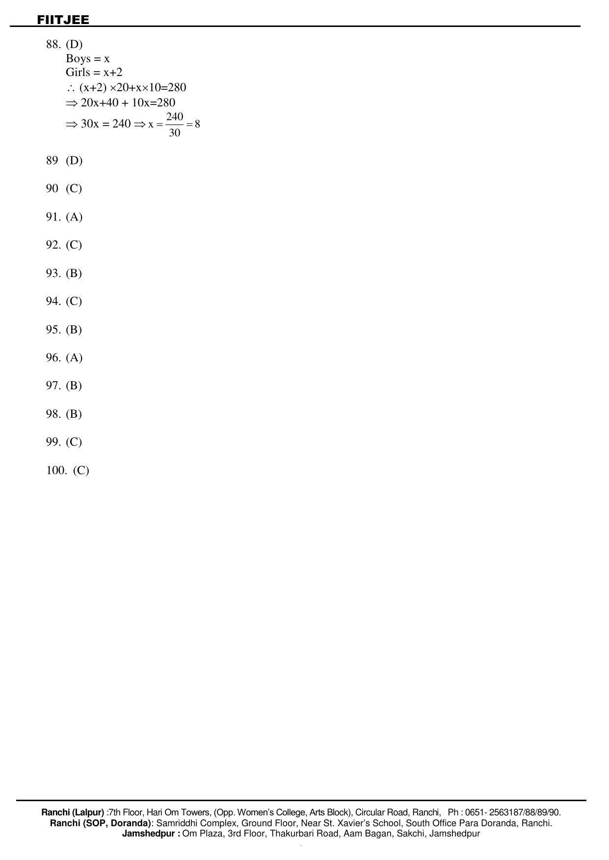 Jharkhand (JAC) NTSE 2019-20 MAT Answer Key & Notes - Page 7