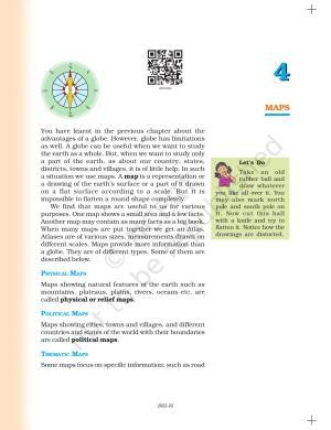 NCERT Book for Class 6 Social Science(Geography) : Chapter 4-Maps