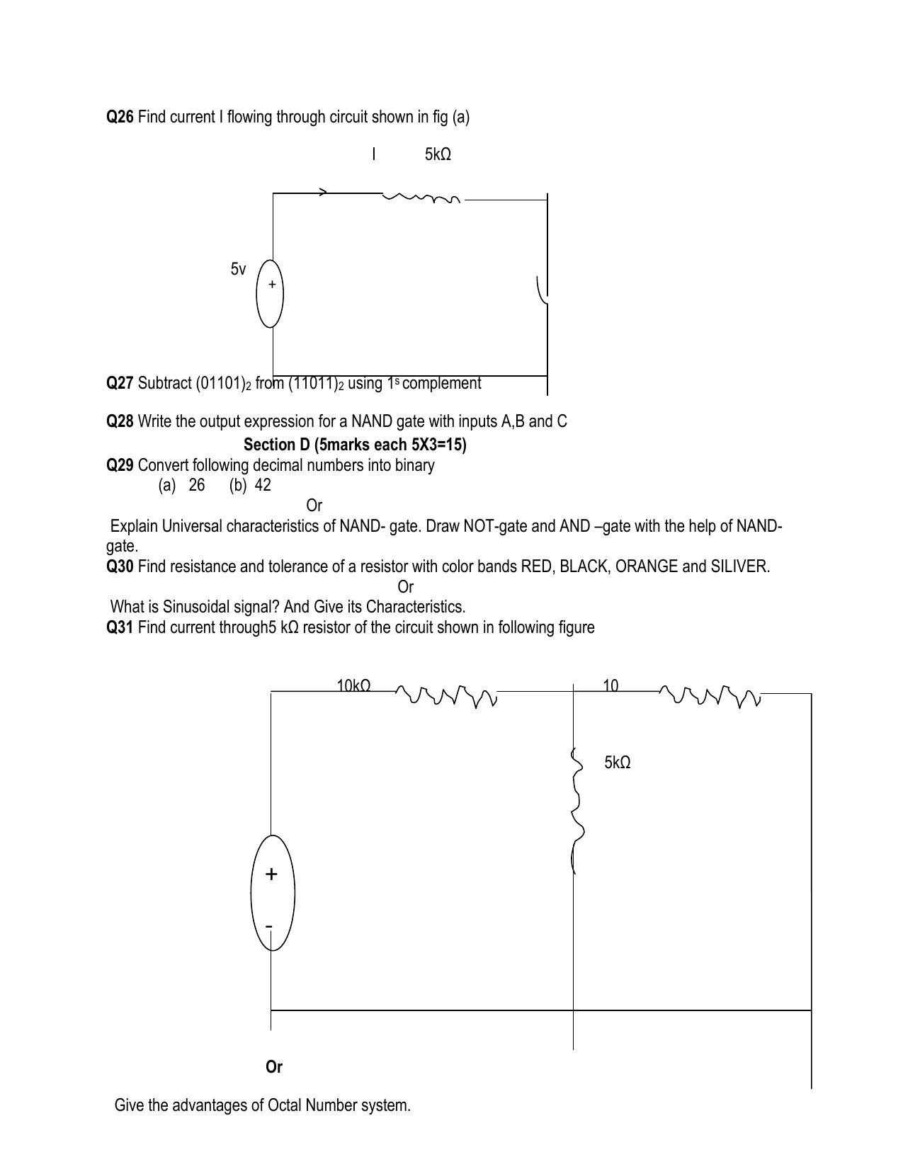 JKBOSE Class 11 ELECTRONICS Model Question Paper - Page 3