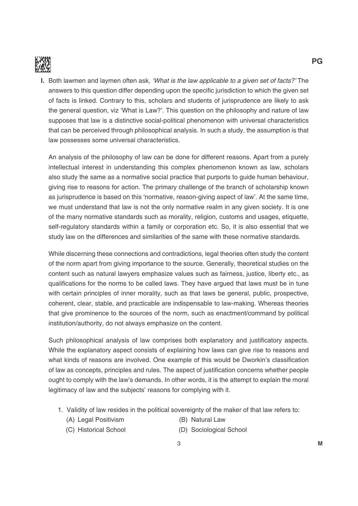 CLAT 2022 PG Question Papers - Page 3